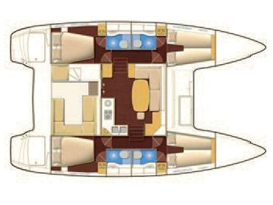 Book yachts online - catamaran - Lagoon 400 S2 A/C &amp; GEN - Vicky - rent