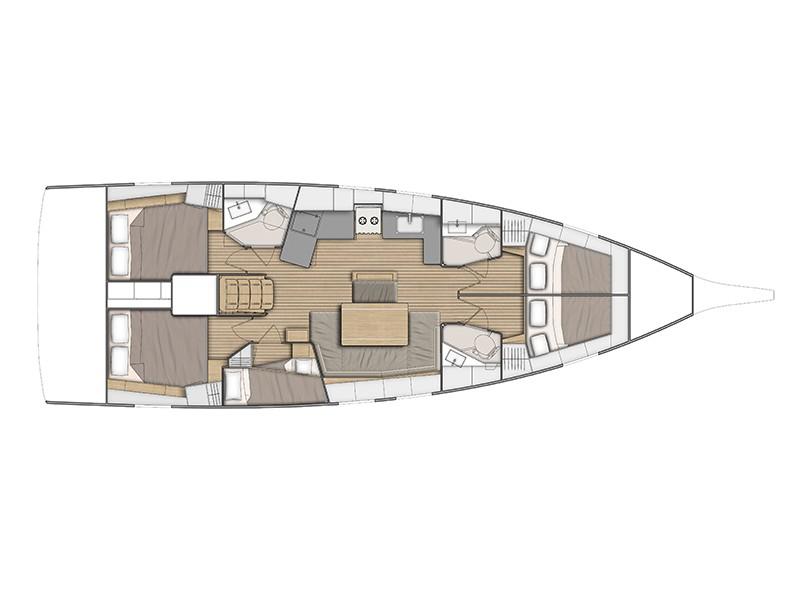 Book yachts online - sailboat - Oceanis 46.1 (5/3) - REBEKKA BLUE - rent