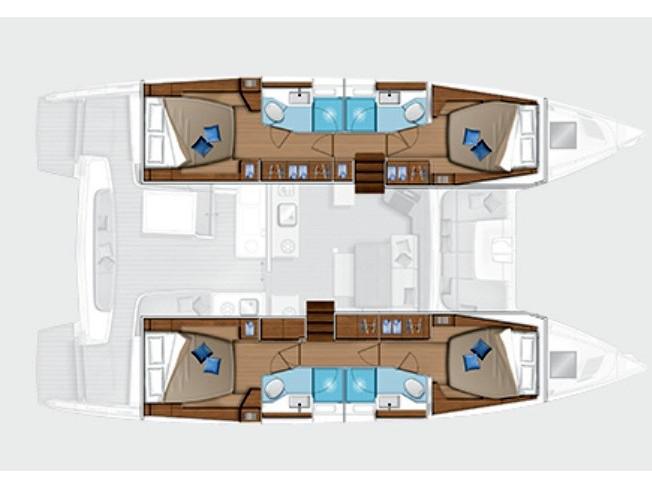 Book yachts online - catamaran - Lagoon 46 A/C &amp; GEN &amp; WM - First Hug - rent