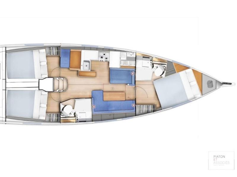 Book yachts online - sailboat - Sun Odyssey 410 - SEA WHISPER - rent