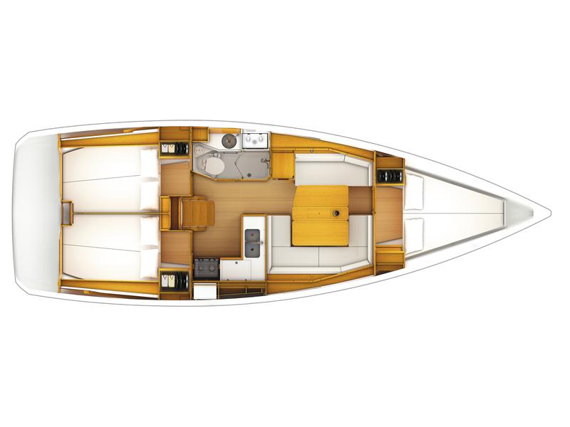 Book yachts online - sailboat - Sun Odyssey 389 - Bravo Kiss - rent