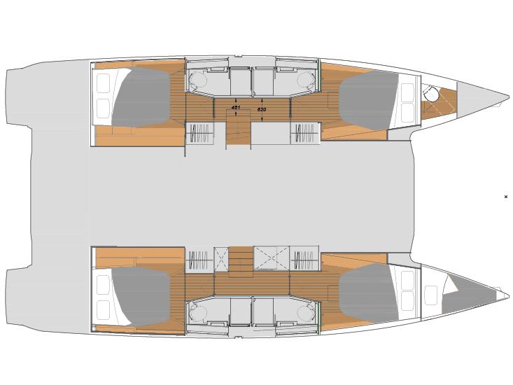 Book yachts online - catamaran - Fountaine Pajot Elba 45 - Olympia Athena - rent