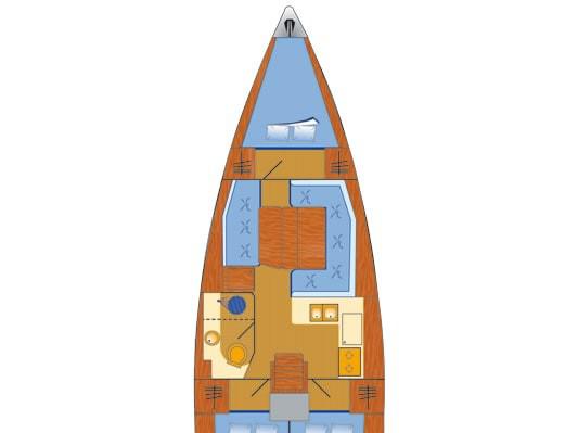 Book yachts online - sailboat - Sun Odyssey 389 JP - TEQUILA SUNRISE - rent