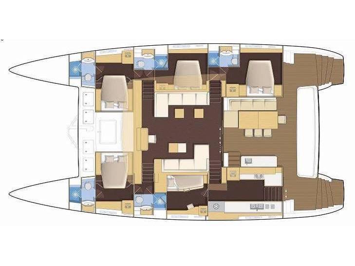 Book yachts online - catamaran - Lagoon 620 (10+3) - The Sun (AC, WM, Generator, Inverter, Tender Lift) - rent