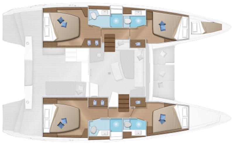 Book yachts online - catamaran - Lagoon 42 - Little Dream - rent