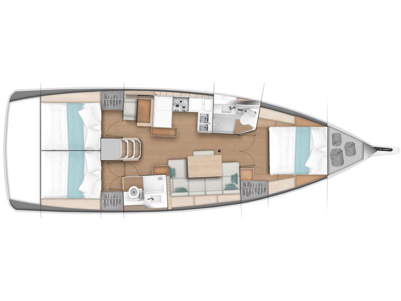 Book yachts online - sailboat - Sun Odyssey 440 - 3 Cabins - White Marlin - rent