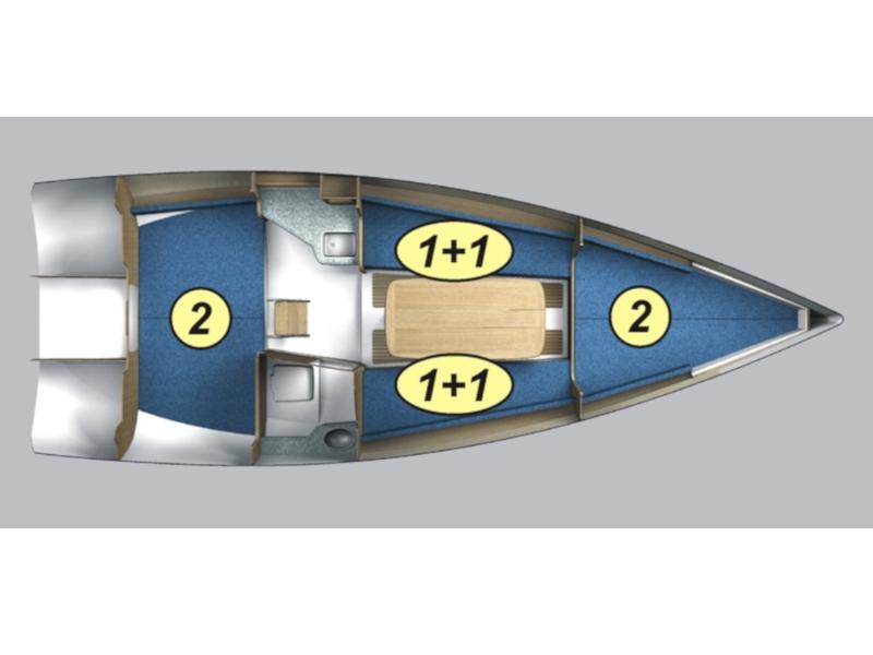 Book yachts online - sailboat - Maxus evo 24 Standard - KOMEDIA - rent