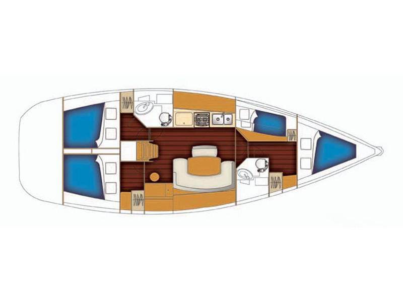Book yachts online - sailboat - Cyclades 43.4 - Elengi - rent
