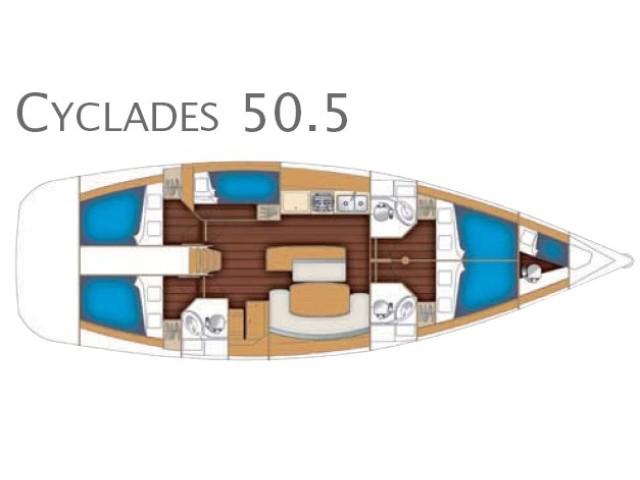 Book yachts online - sailboat - Cyclades 50.5 - Galeodea - rent