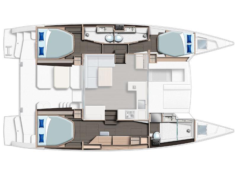 Book yachts online - catamaran - Moorings 4200/3 - Moorings 4200/3 (2022) - rent