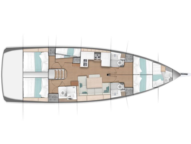 Book yachts online - sailboat - Sun Odyssey 490 - SO490-19 - rent
