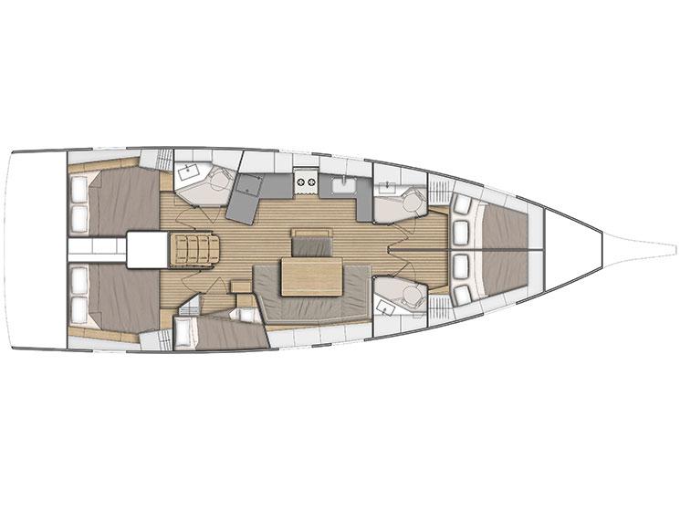 Book yachts online - sailboat - Oceanis 46.1 - O46.1-22-I - rent