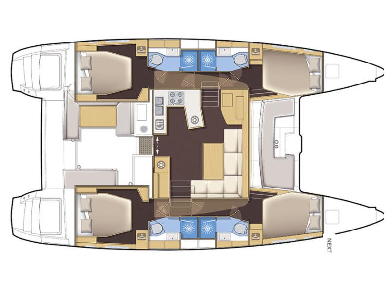 Book yachts online - catamaran - Lagoon 450 F Luxury - BRIGHT MOON  - rent