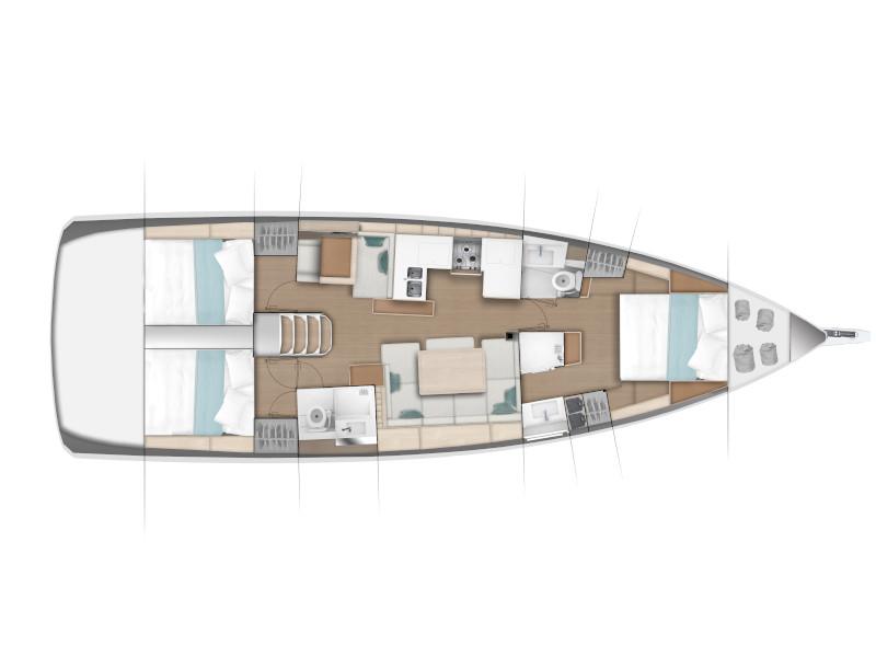 Book yachts online - sailboat - Sun Odyssey 490 - ALFADER - rent