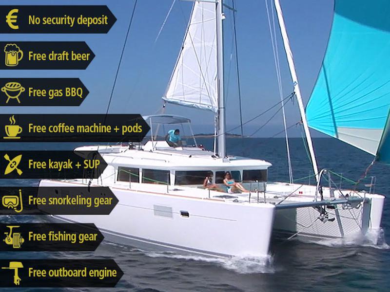 Book yachts online - catamaran - Lagoon 450  Flybridge - Harael - rent