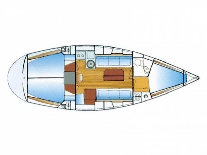 Book yachts online - sailboat - Bavaria 34 - Sunrise II (Chartplotter in cockpit) - rent