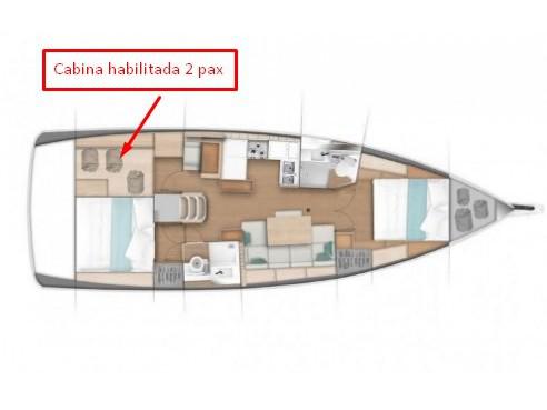 Book yachts online - sailboat - Sun Odyssey 440 - SO440 (2+1 cab) - rent