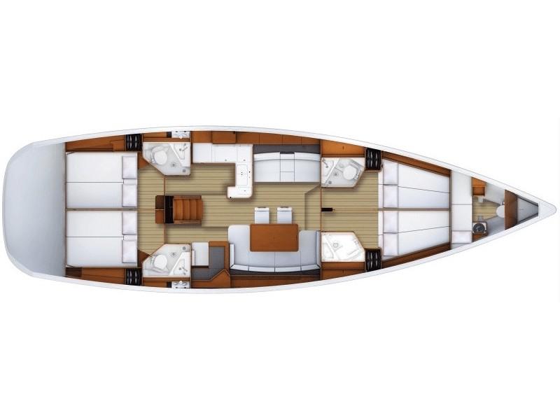 Book yachts online - sailboat - Jeanneau 53 - Mocha II - rent