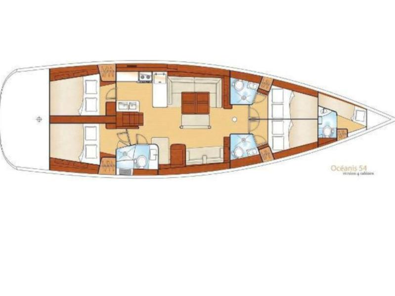 Book yachts online - sailboat - Oceanis 54 - Captain John - rent