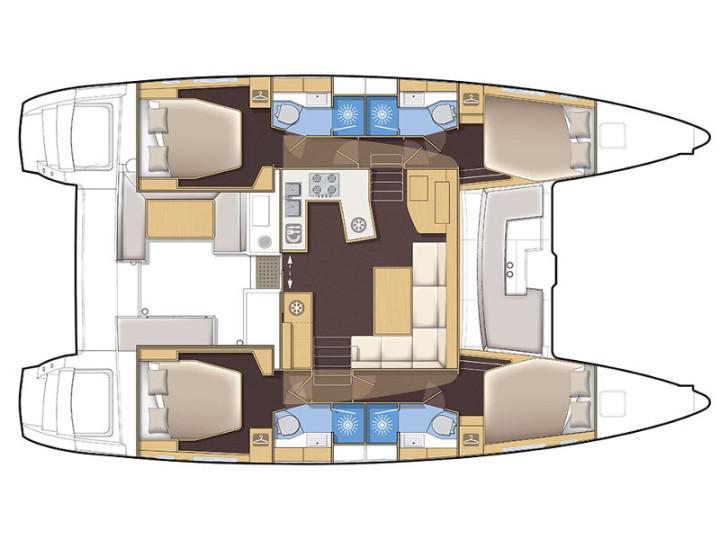 Book yachts online - catamaran - Lagoon 450  Flybridge - HYDRAVIII - rent
