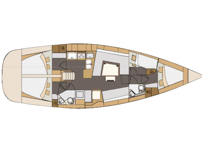 Book yachts online - sailboat - Elan 45 Impression - 4 cabin version - Polina - rent