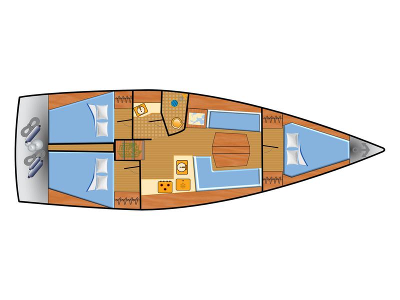Book yachts online - sailboat - Dehler 38 SQ - Aurelie - rent