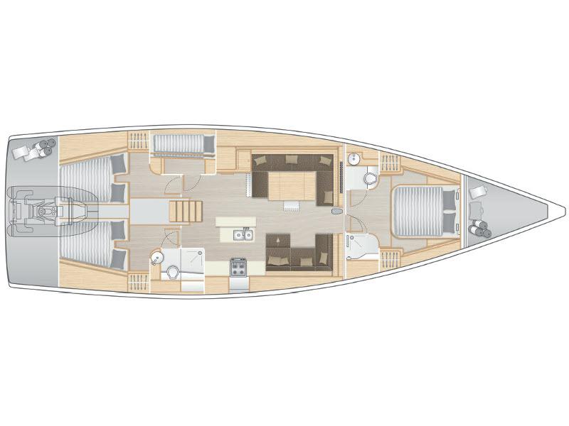 Book yachts online - sailboat - Hanse 588 - JOANNA - rent