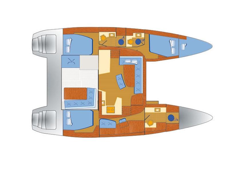 Book yachts online - catamaran - Lagoon 42 - 3 cab - Titus - rent