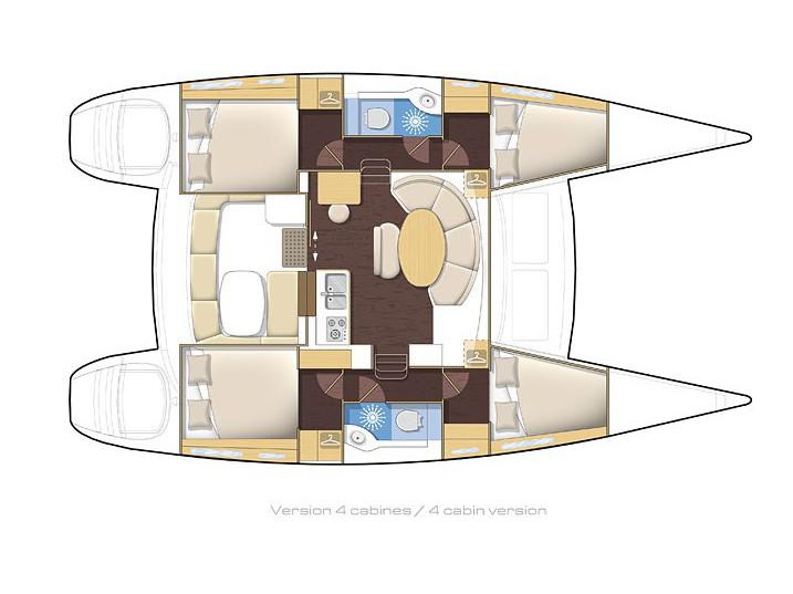 Book yachts online - catamaran - Lagoon 400 S2 - Lady Dom - rent