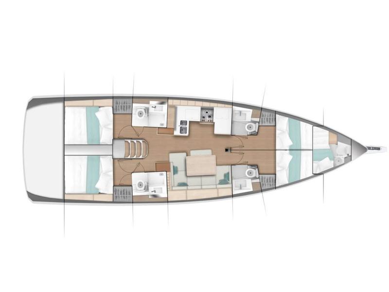 Book yachts online - sailboat - Sun Odyssey 490 - Bellatrix - rent