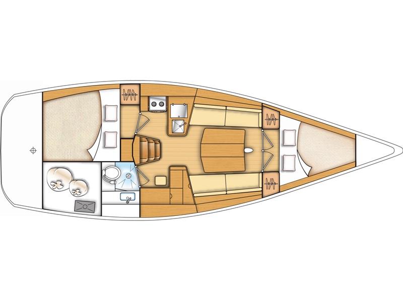 Book yachts online - sailboat - First 35 - THETIS - rent