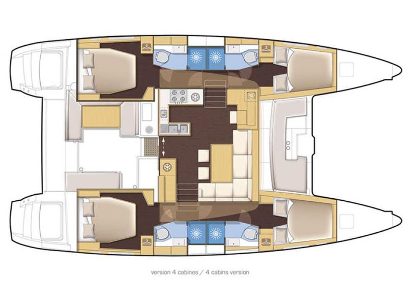 Book yachts online - catamaran - Lagoon 450  Flybridge - MIA PLUS - rent