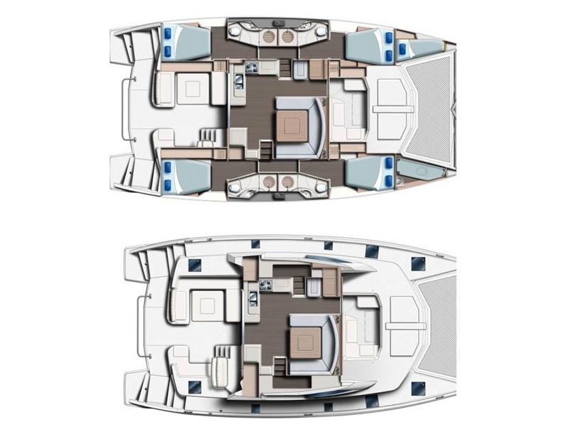 Book yachts online - catamaran - Leopard 48 - Black Swan - rent
