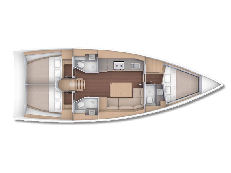 Book yachts online - sailboat - Dufour 390 Grand Large - Ruža - rent