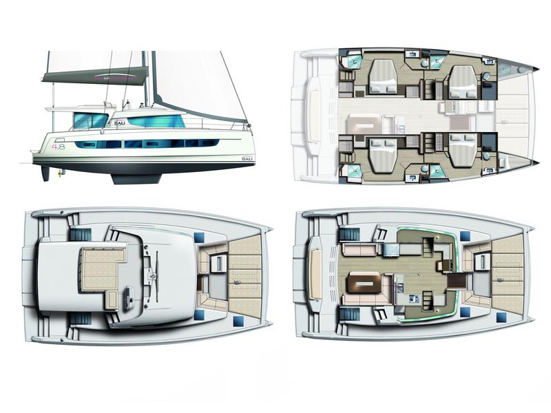 Book yachts online - catamaran - Bali 4.8 - Taurus - rent