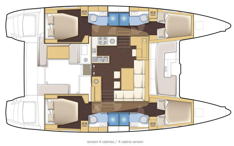 Book yachts online - catamaran - Lagoon 450 Flybridge - Greis - rent