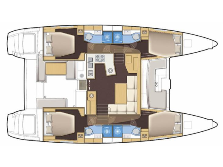 Book yachts online - catamaran - Lagoon 450 - Opera Prima - rent