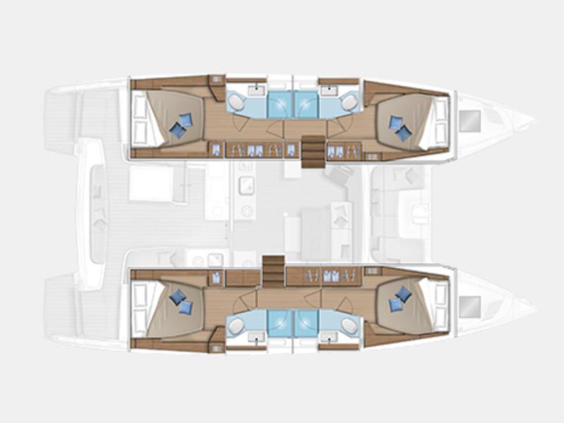 Book yachts online - catamaran - Lagoon 46 - Chica - rent