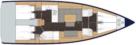 Book yachts online - sailboat - Bavaria C45 Holiday - ARTEMIS - rent