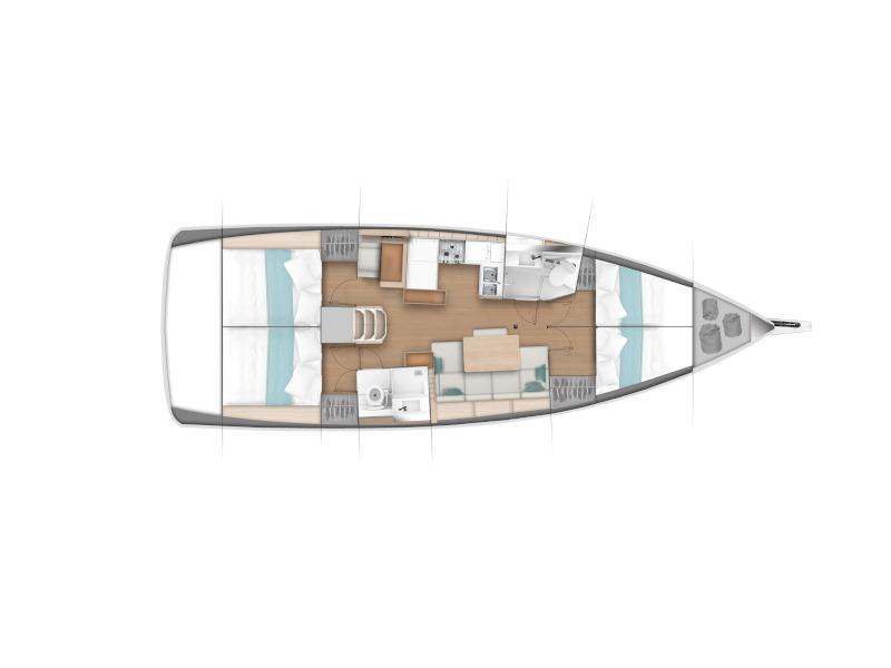 Book yachts online - sailboat - Sun Odyssey 440 - KOS 440.3 - rent