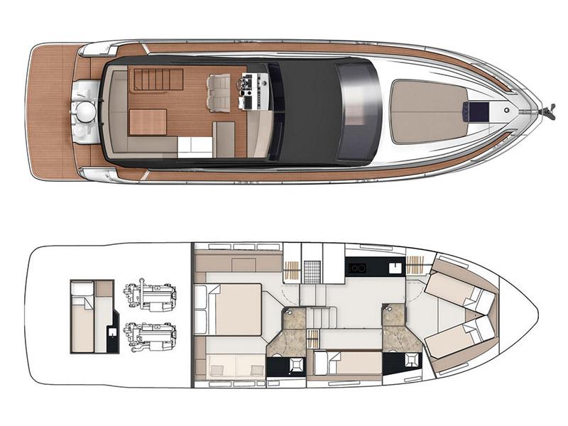 Book yachts online - motorboat - Fairline Squadron 50 - Get Lucky - rent
