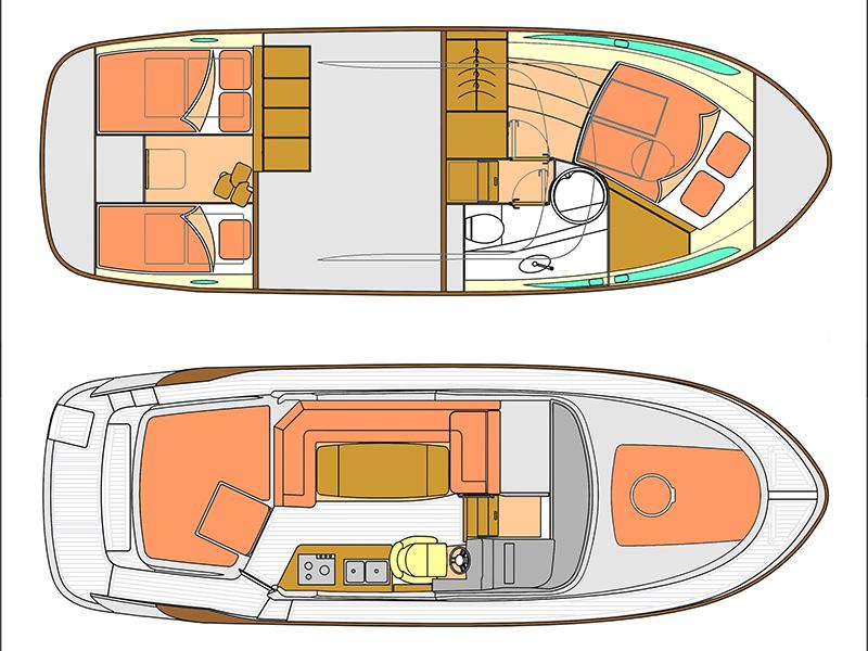 Book yachts online - motorboat - Marex 320 Aft Cabin Cruiser - NEW 2023! - rent