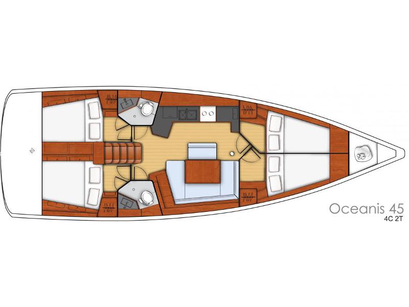 Book yachts online - sailboat - Oceanis 45 - Paradais Island - rent