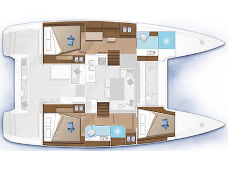 Book yachts online - catamaran - Lagoon 40/3 cbs - CL- LA3-19-G - rent