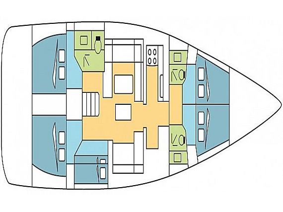 Book yachts online - sailboat - Dufour 520 Grand Large - Blue Moon - rent