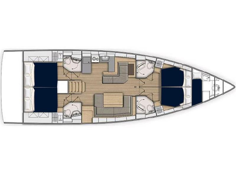 Book yachts online - sailboat - Sunsail 52.4 - Sunsail 52.4 (2020) - rent