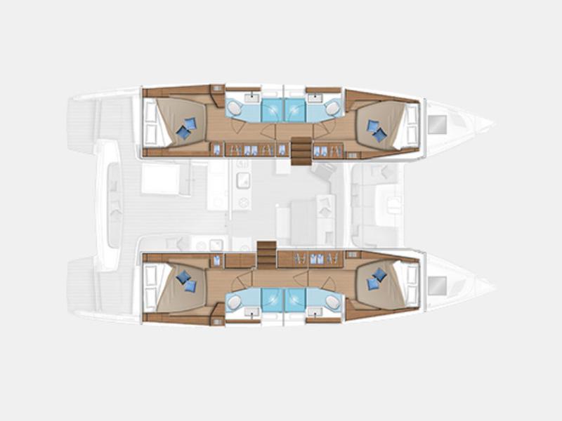 Book yachts online - catamaran - Lagoon 46 - MOONDANCE (A/C , generator,watermaker) Skippered Only  - rent