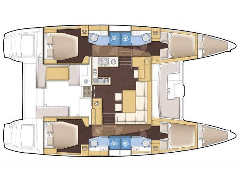 Book yachts online - catamaran - Lagoon 450 F - AZRAQ - rent