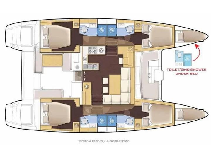 Book yachts online - catamaran - LAGOON 46 - Bolla Sogno II - rent