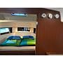 Book yachts online - sailboat - Oceanis 38.1 - Baby Dory AC shore power underwater light blue hull - rent